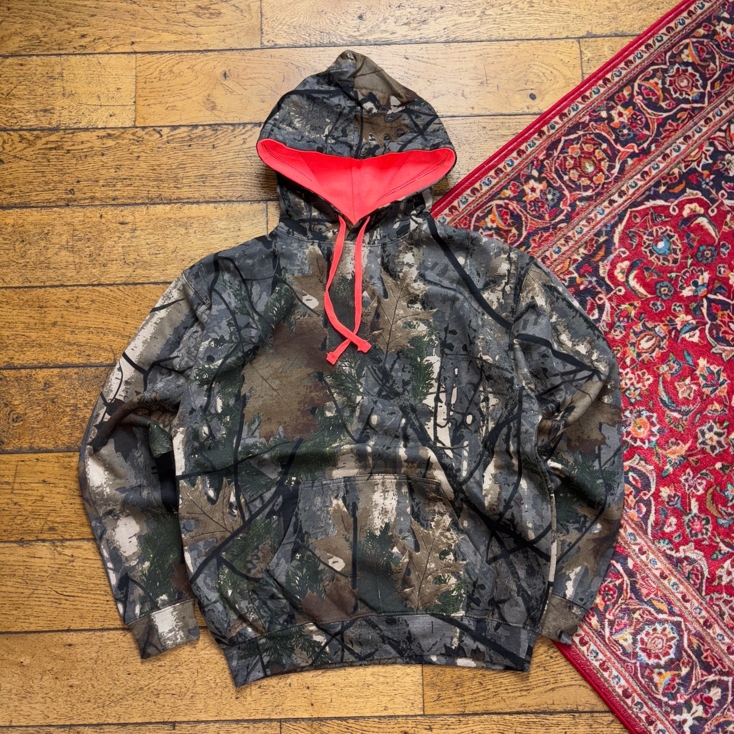 Vintage Realtree Camo Green Hoodie Sweatshirt - M