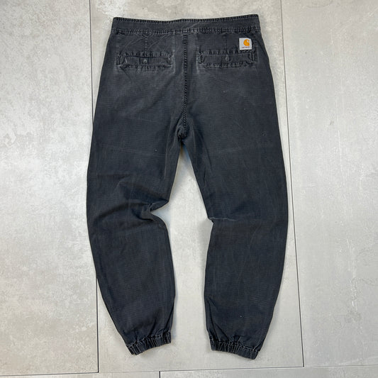 Vintage Carhartt Workwear Carpenter Black Baggy Trousers - 36