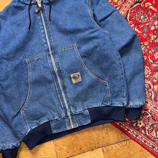 Vintage Berne Blue Denim Workwear Carhartt Active Style Jacket ASAP Rocky - L