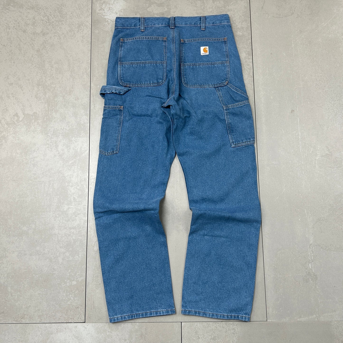New Carhartt Double Knee Carpenter Blue Jeans - 32