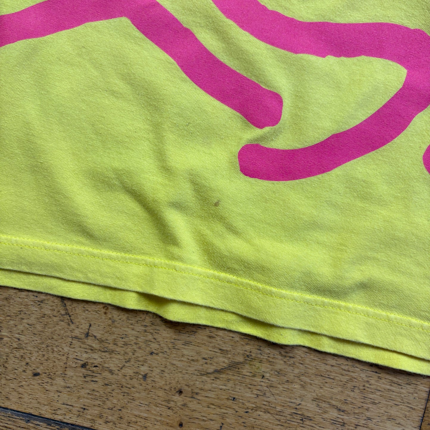 Vintage Stussy Yellow Graphic T-Shirt - M