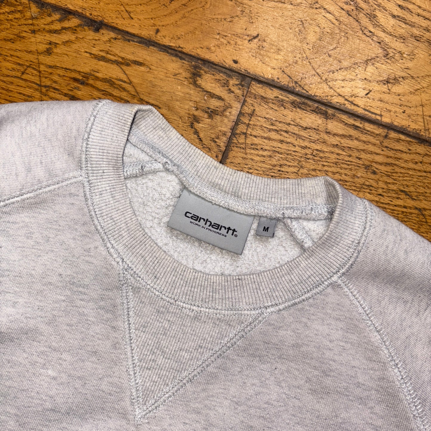 Vintage Carhartt Wip Grey Embroidered Sweatshirt - M