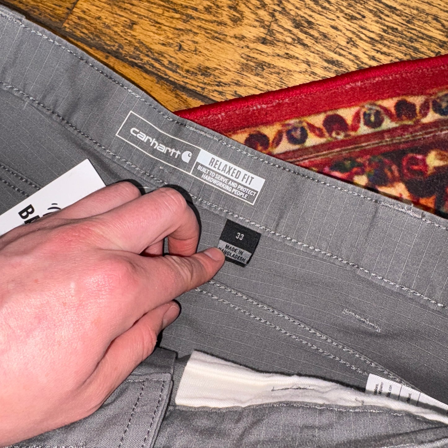 Vintage Carhartt Workwear Grey Baggy Carpenter Shorts - 33