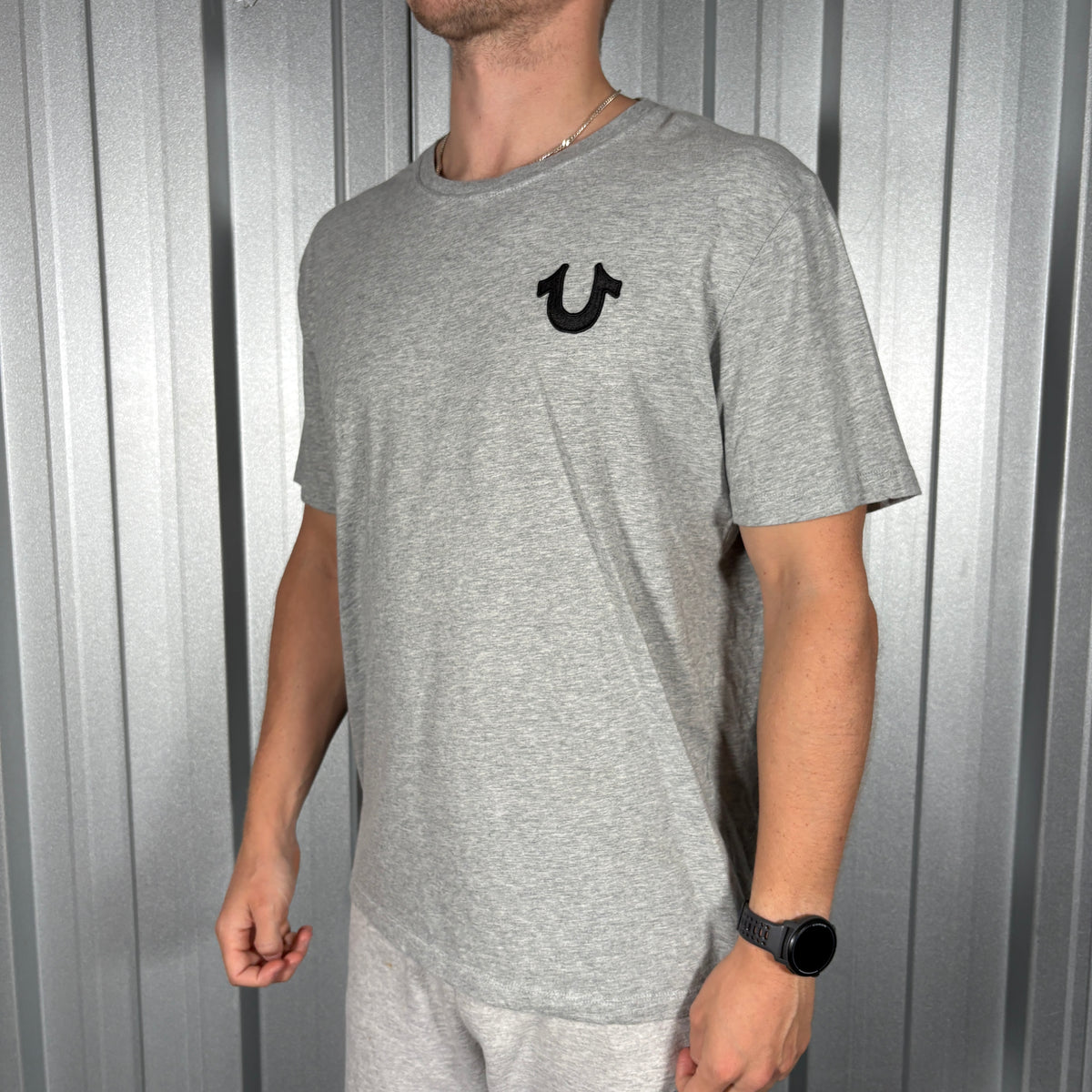 True Religion Y2K Grey T Shirt - L