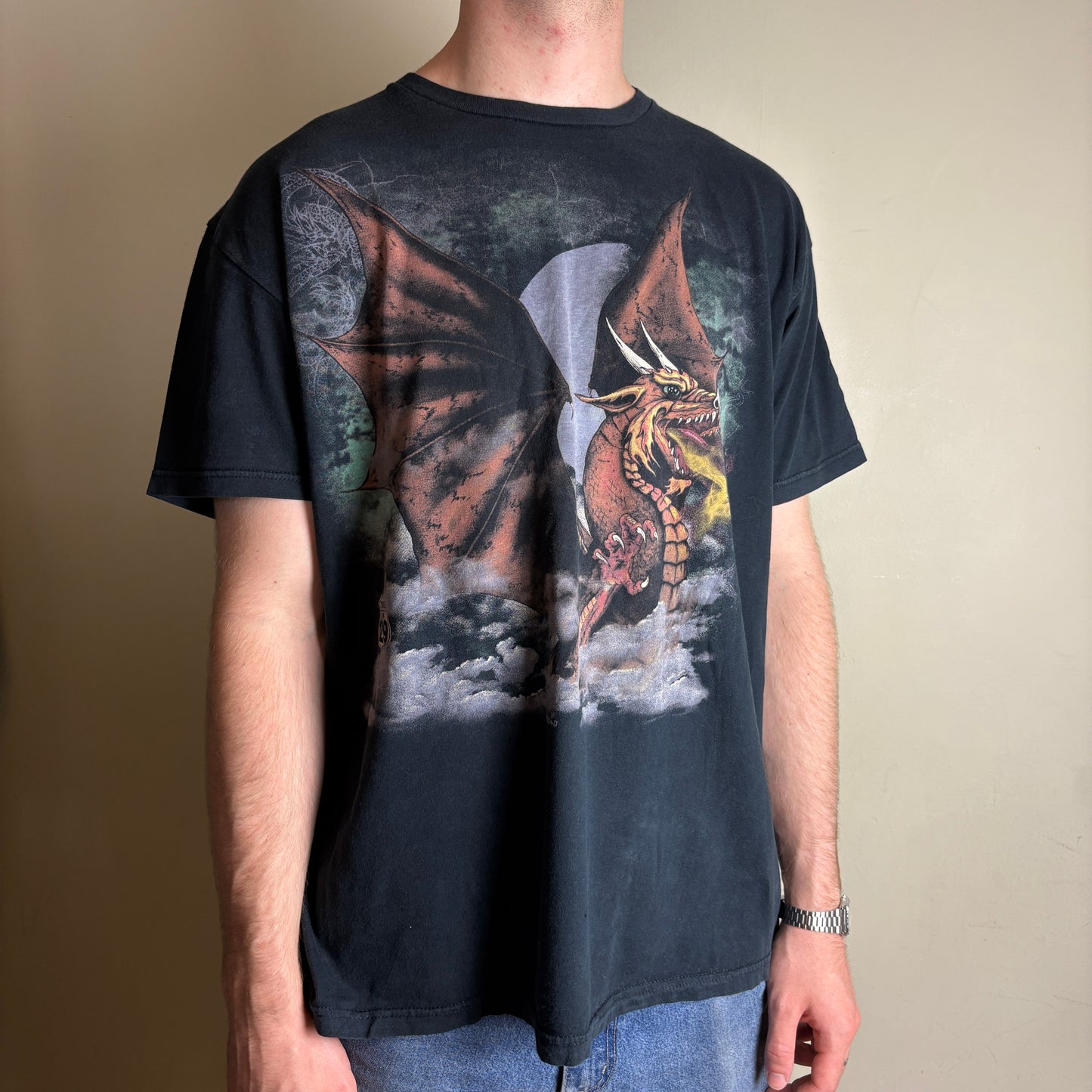 Vintage 2010 Harley Davidson Smoky Mountain Dragon Black Graphic T-Shirt - L