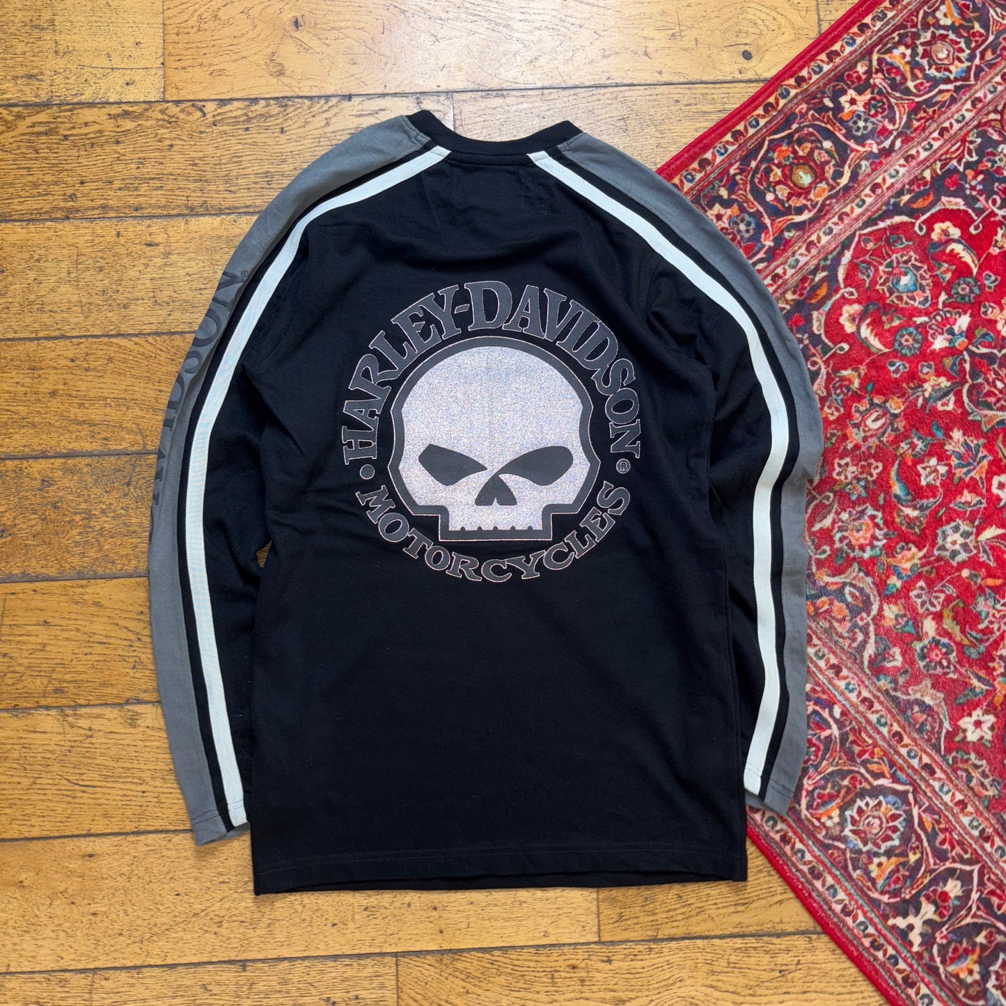 Vintage Harley Davidson Black Long Sleeve Graphic T-Shirt - S