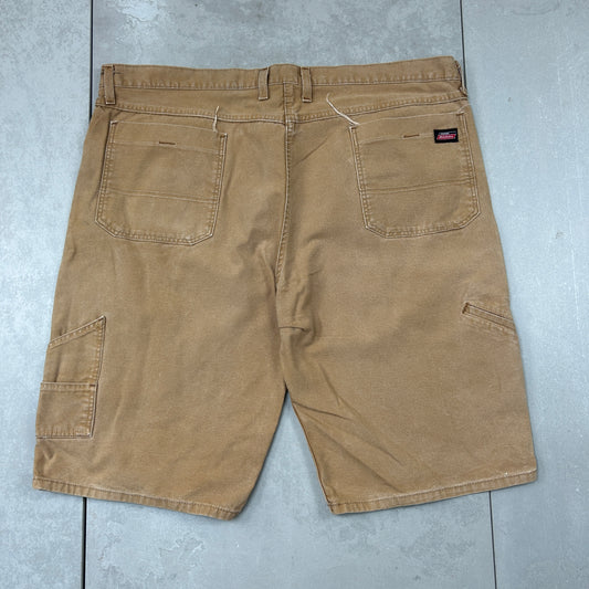Vintage Dickies Workwear Carpenter Brown Baggy Shorts - 44