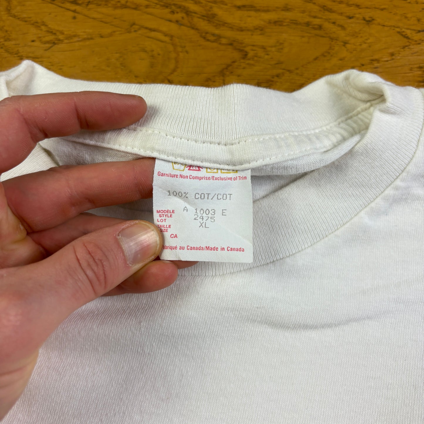 Vintage 90s Funny Smoked Salmon White Single Stitch Graphic T-Shirt - Xl