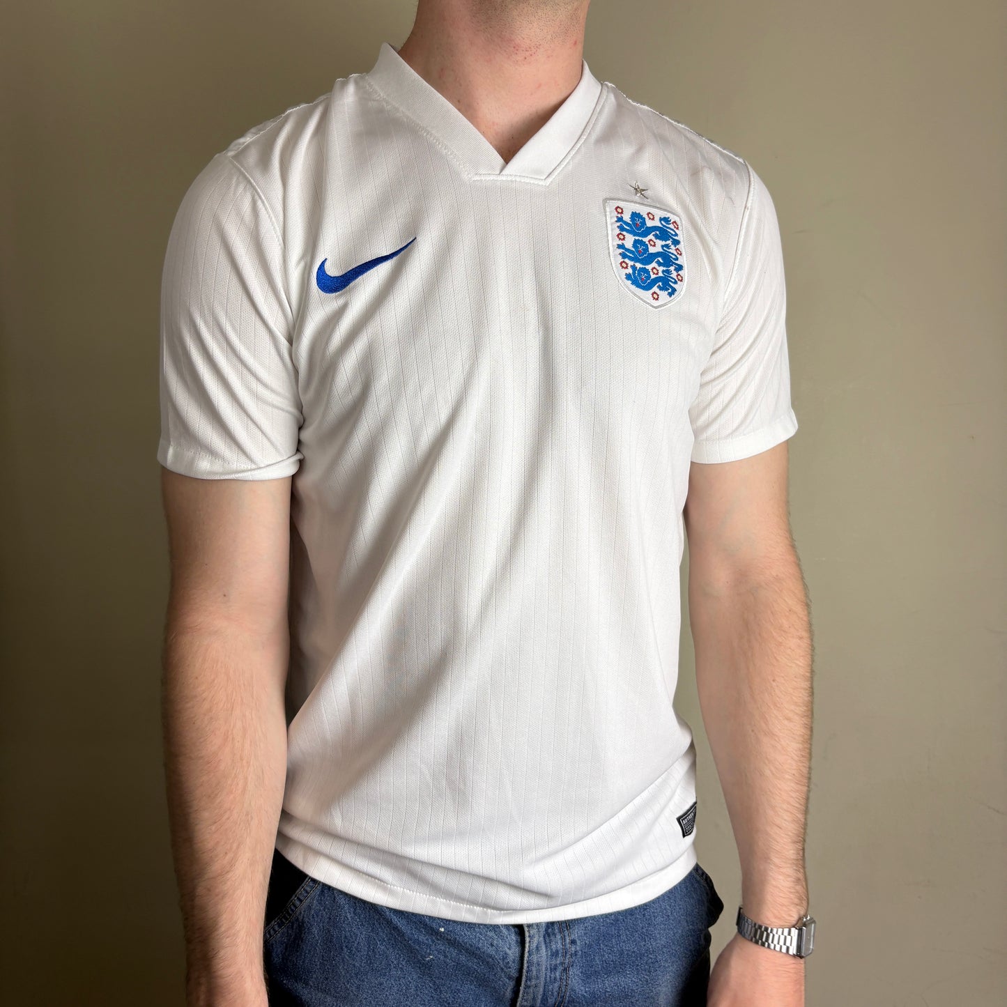 Vintage Nike England White World Cup Football Shirt - S
