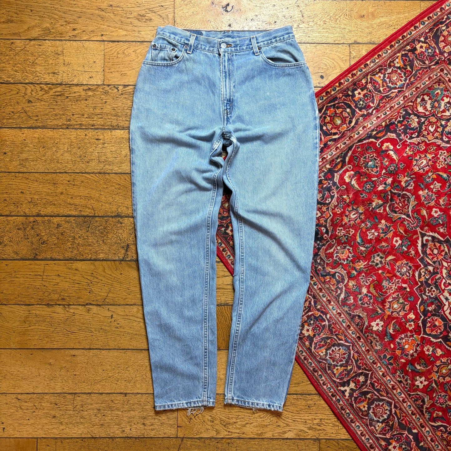 Vintage Levis 550 Womens Baggy Tapered Blue Denim Jeans - Size 12
