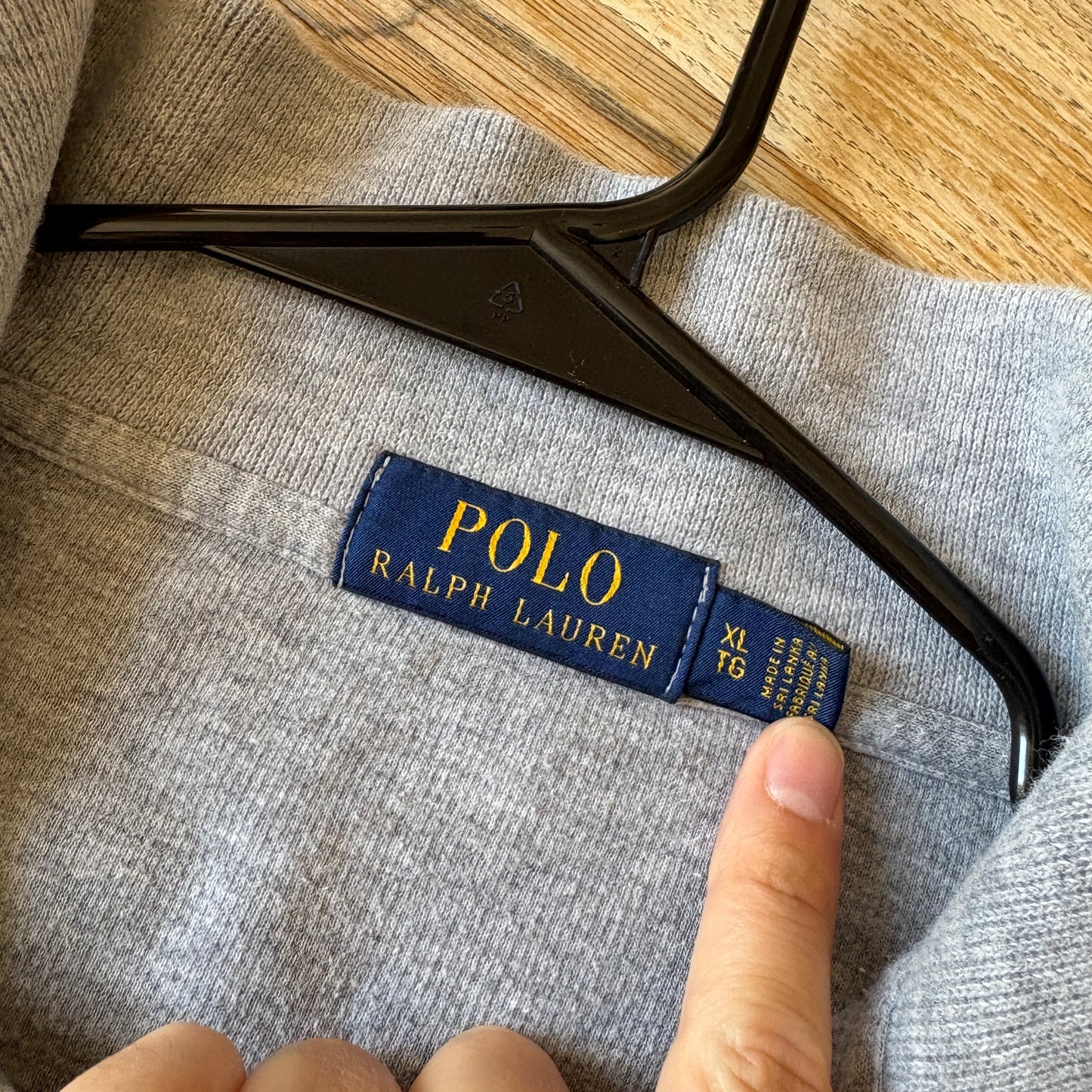 Vintage Ralph Lauren Quarter Zip Grey Jumper - XL