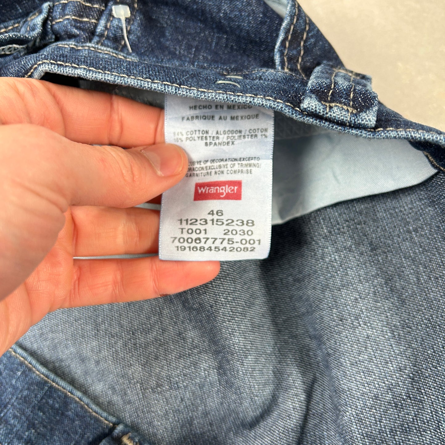 Vintage Wrangler Blue Denim Carpenter Baggy Shorts - 46