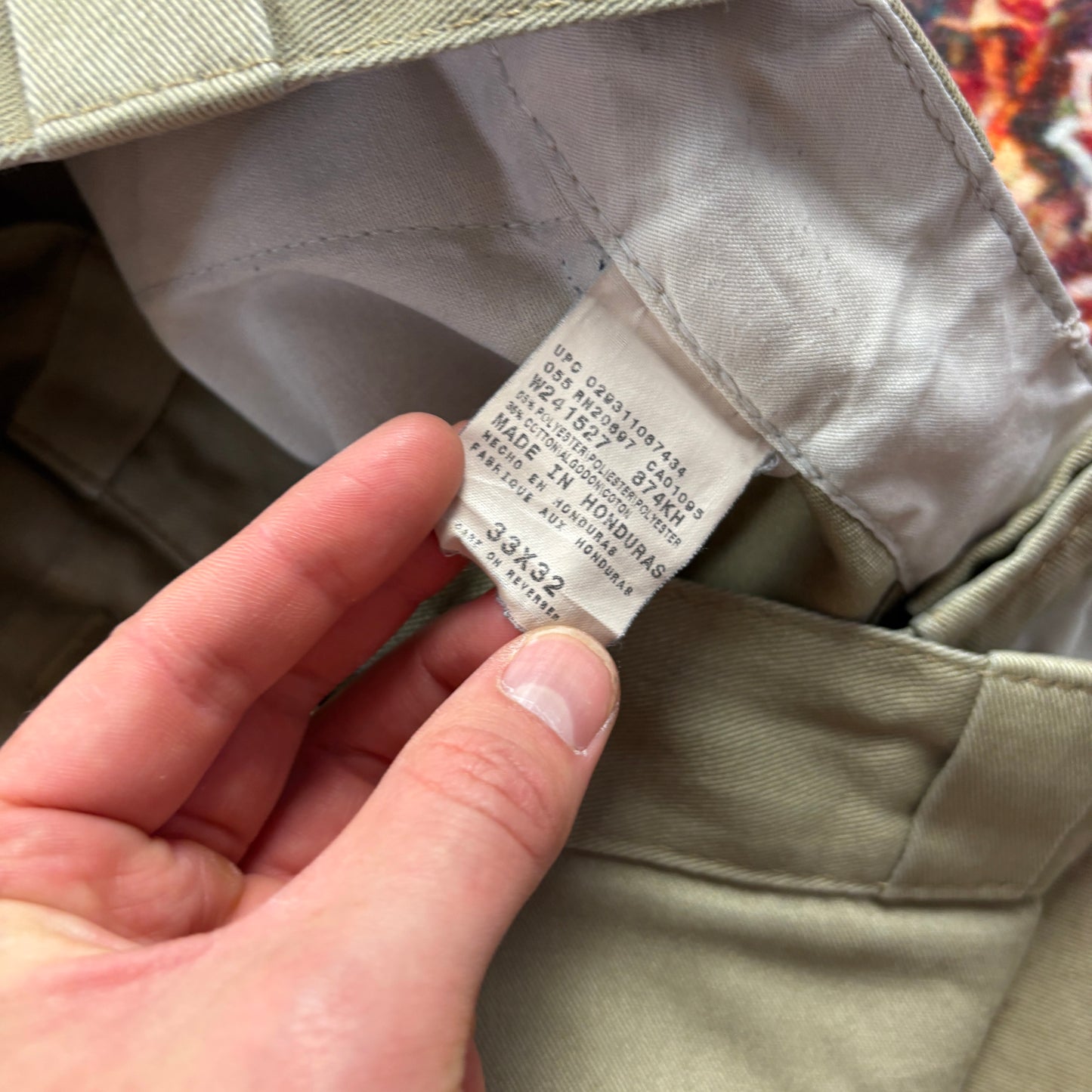 Vintage Dickies 874 Cream Skate Trousers - 33