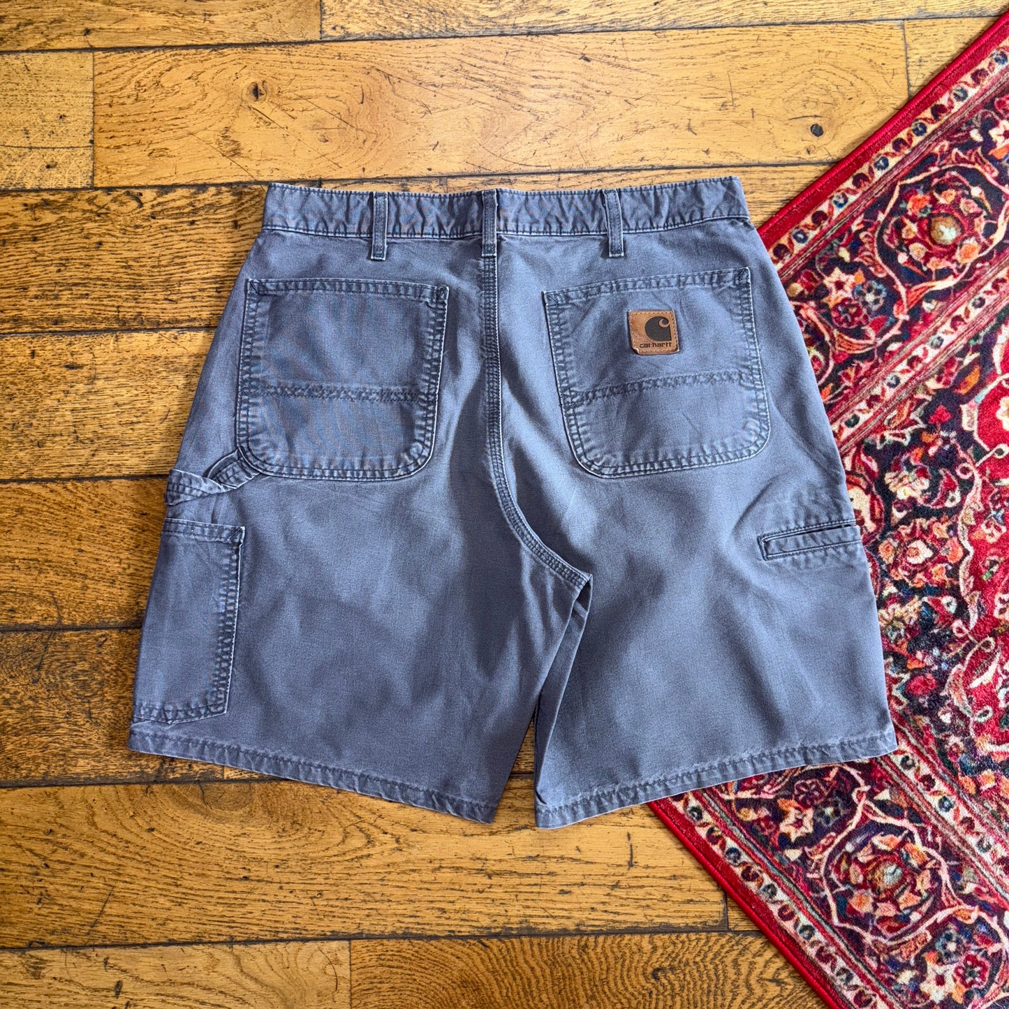 Vintage Carhartt Grey Workwear Baggy Carpenter Shorts - 32