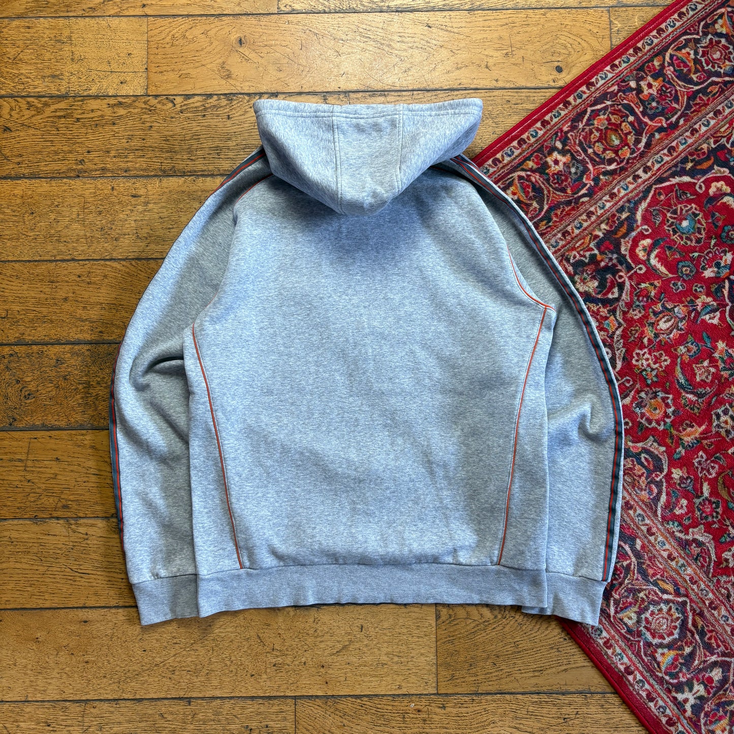 Vintage 00s Adidas Grey Embroidered Hoodie Sweatshirt - M
