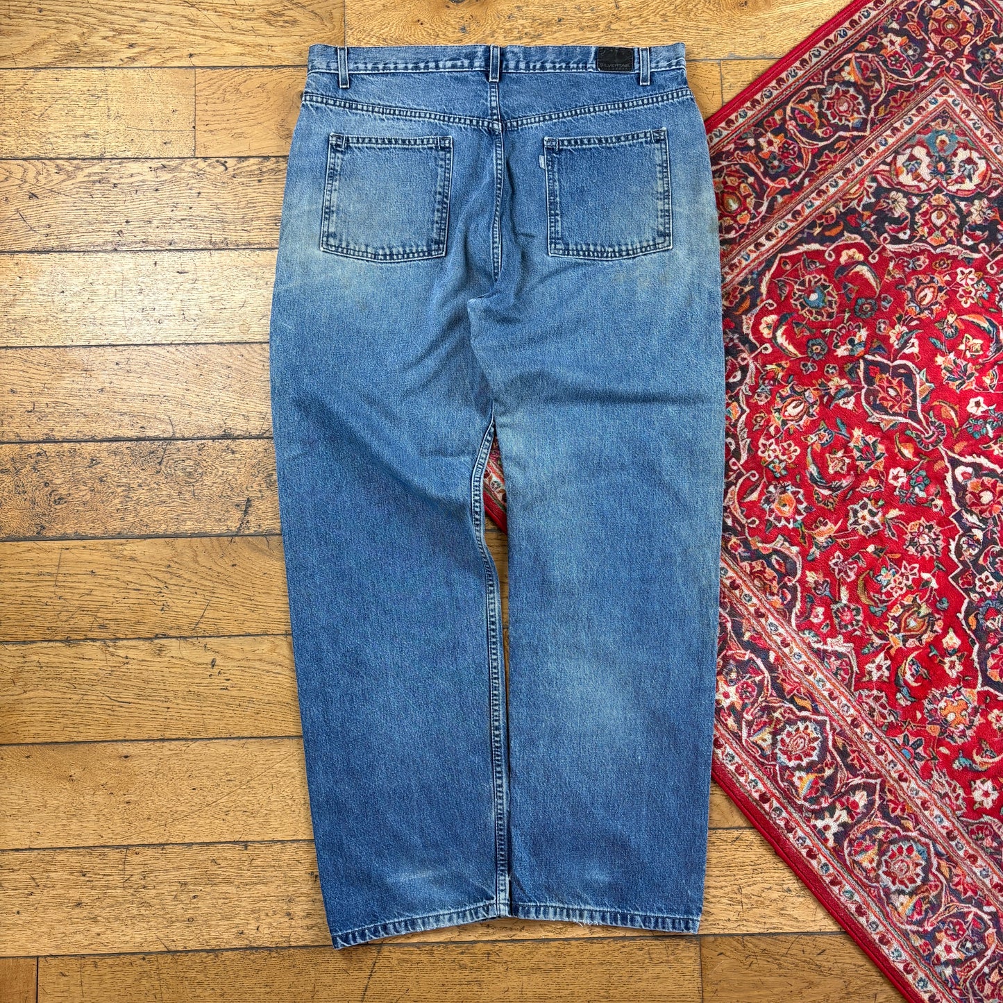 Vintage Levis Silver Tab Blue Y2K Hip Hop Baggy Jeans - 38