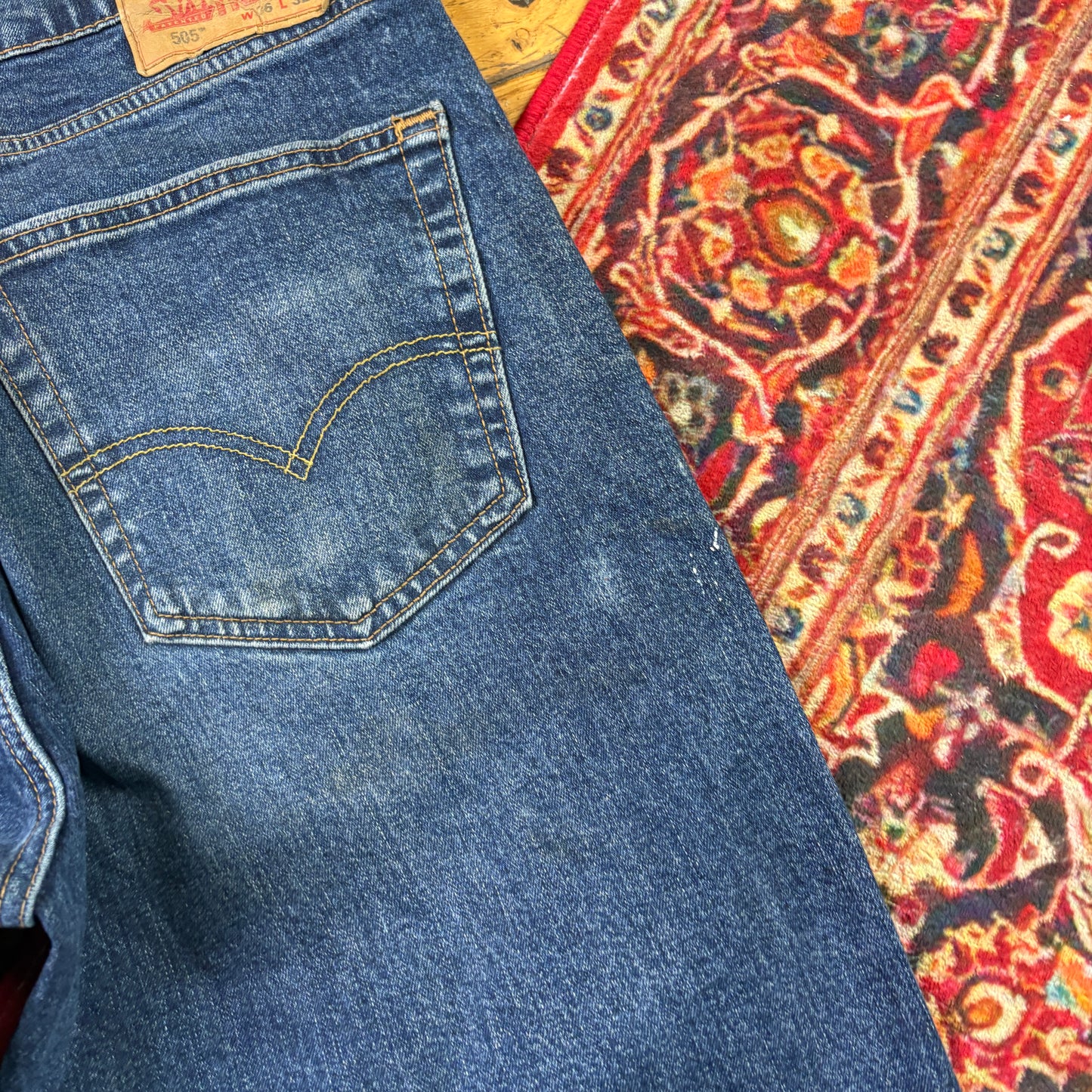 Vintage Levis 505 Straight Blue Denim Jeans - 36