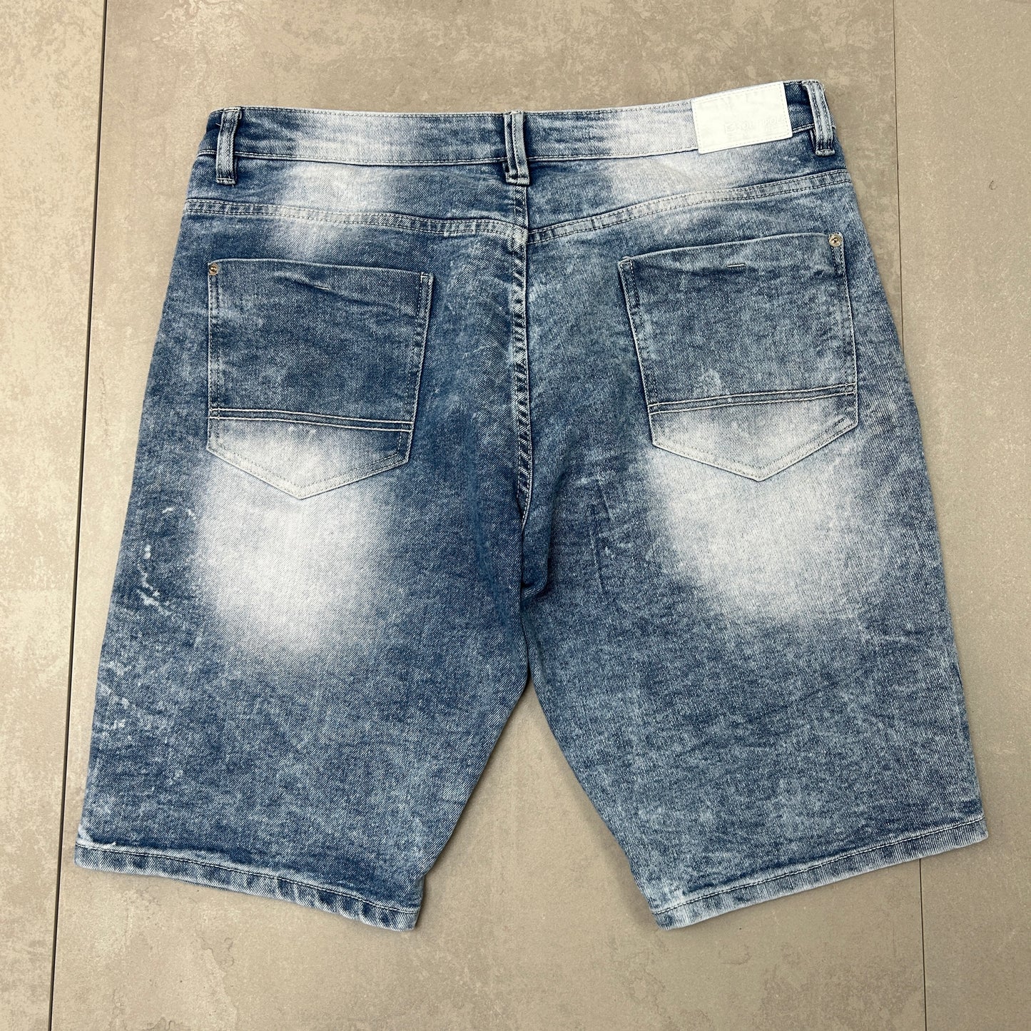 Vintage Hip Hop Baggy Blue Shorts Jorts - 36