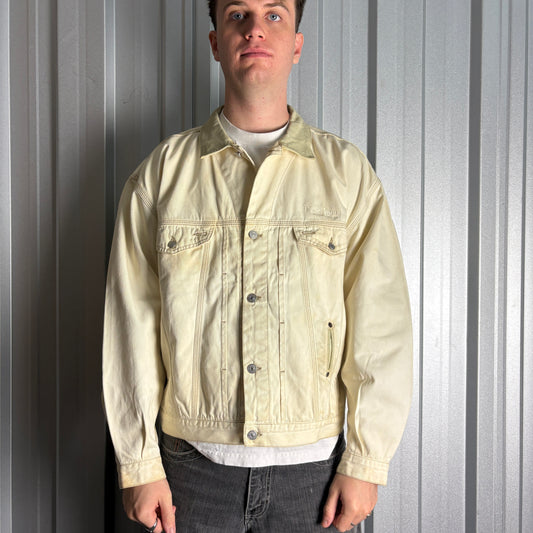 Vintage Diesel Cream Trucker Workwear Utility Jacket - XL