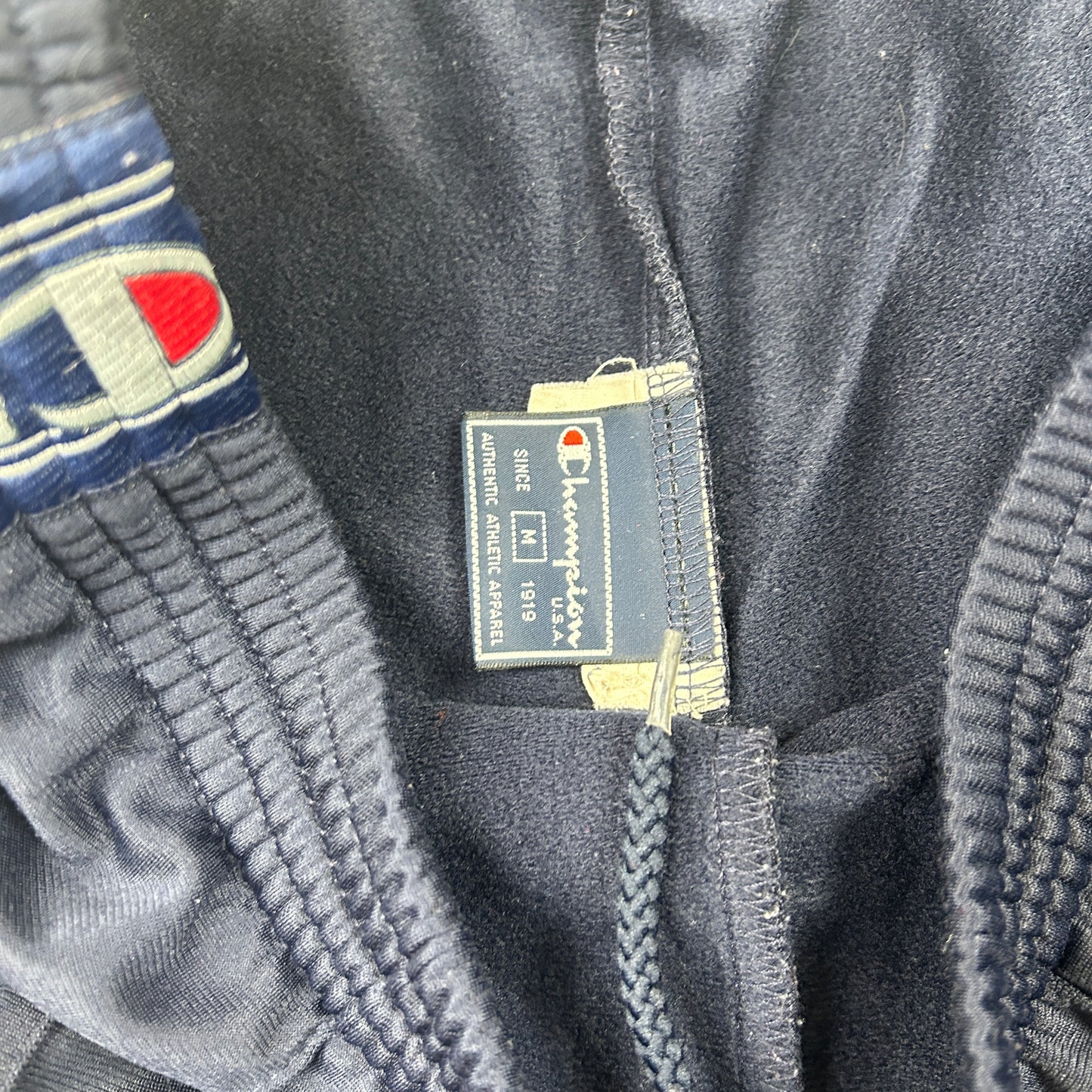 Vintage Champion Navy Straight Tracksuit Track Pants Bottoms - M