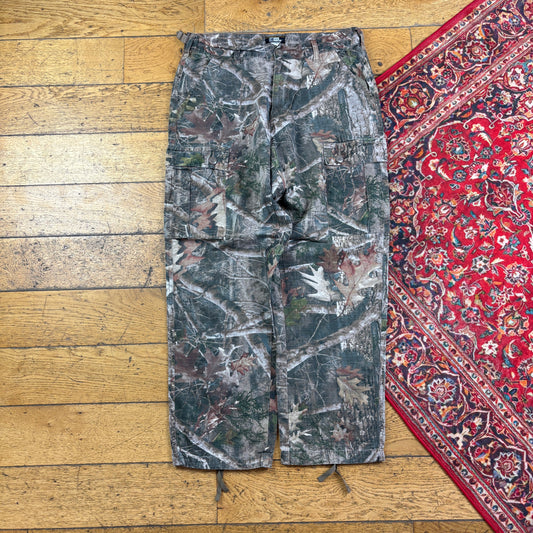 Vintage Real Tree Camo Green Hunting Workwear Trousers - 34
