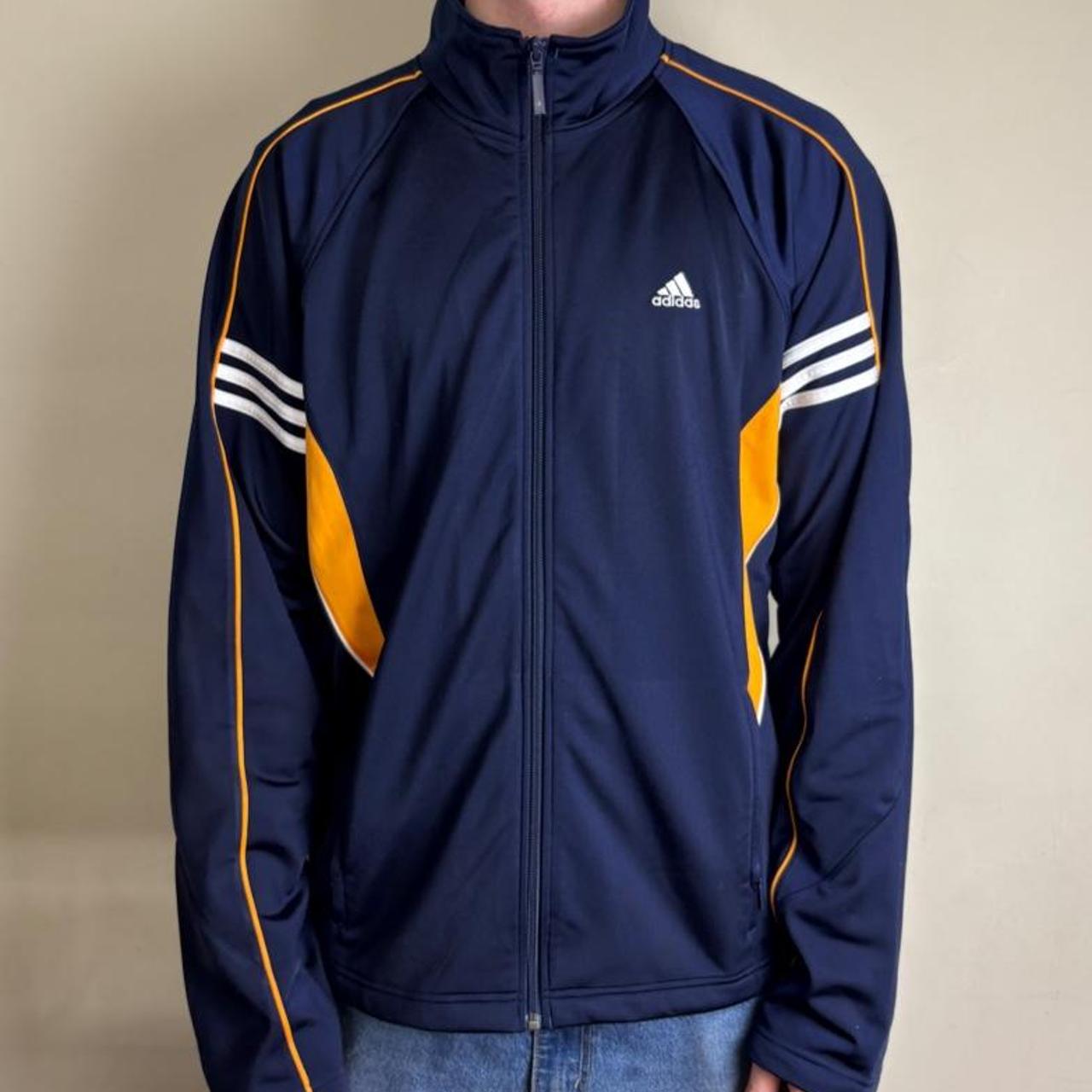 Vintage Adidas y2k Swoosh Navy Track Jacket - M