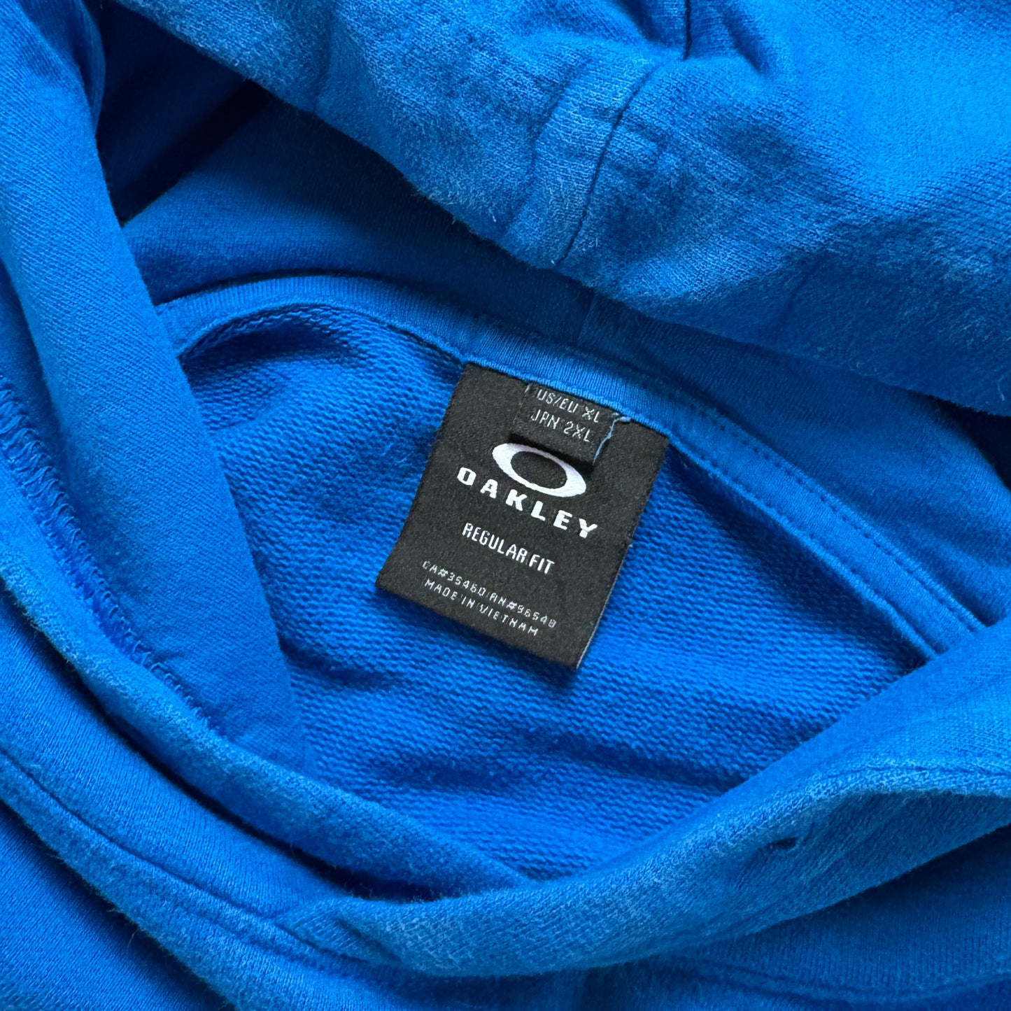 Vintage Oakley Blue Hoodie Sweatshirt - L