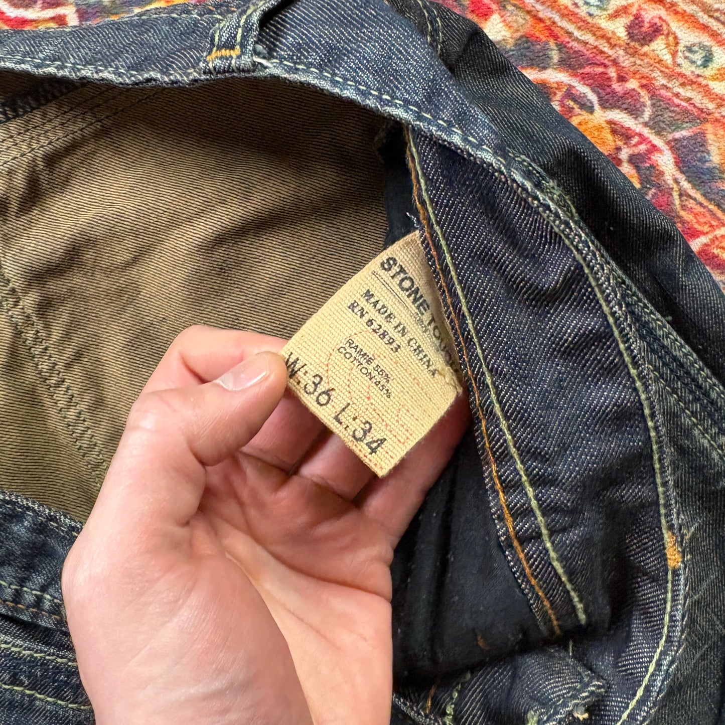Vintage Blue Y2K Hip Hop Baggy Jeans - 38