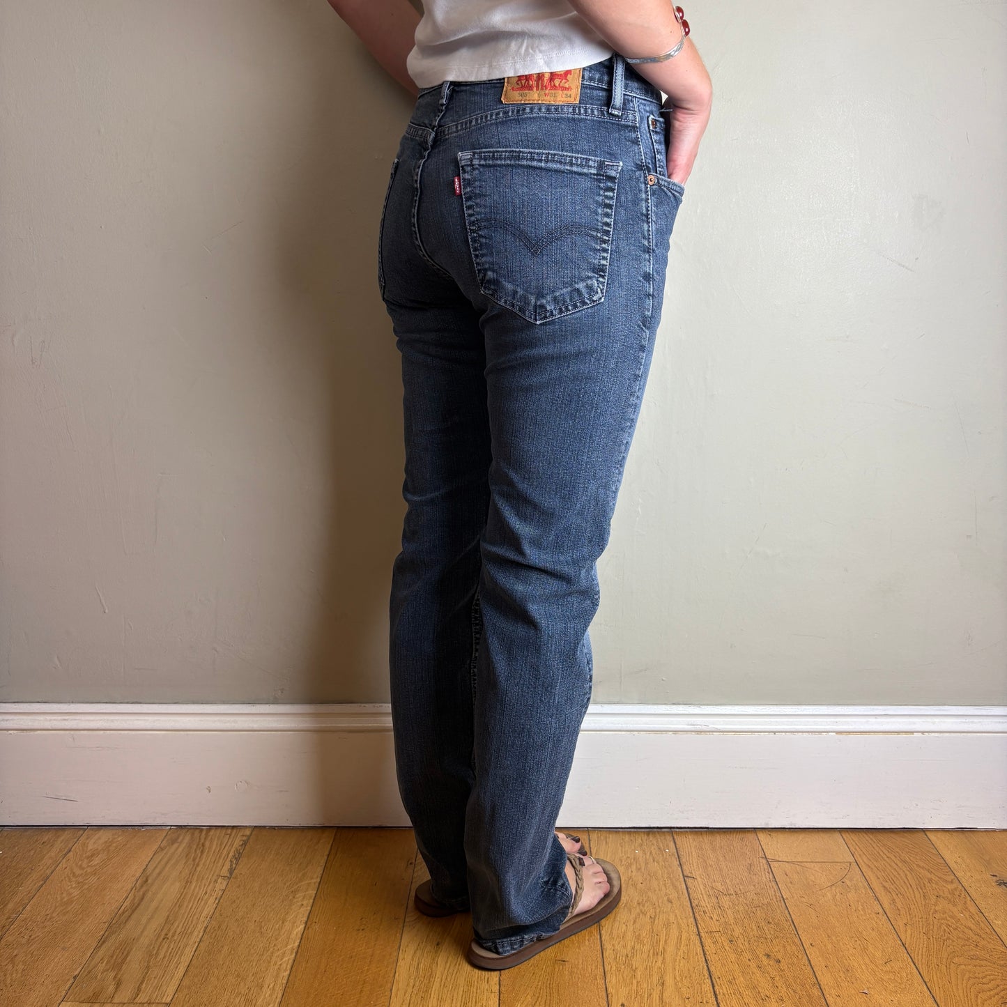 Vintage Levis 505 Straight Blue Denim Jeans - 31R