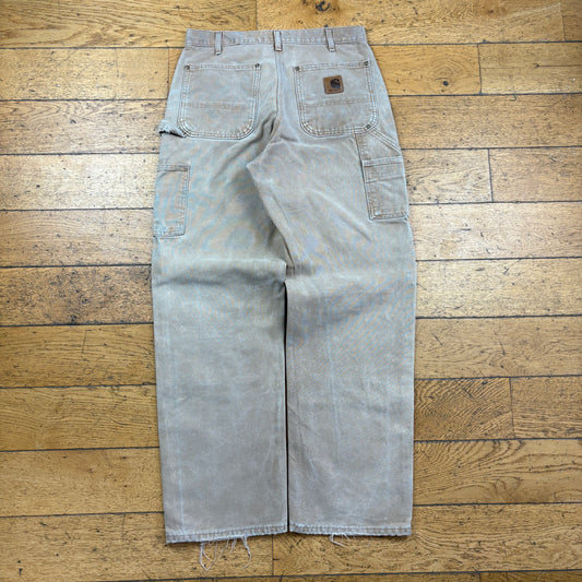 Vintage Carhartt Brown Workwear Carpenter Baggy Trousers - 32