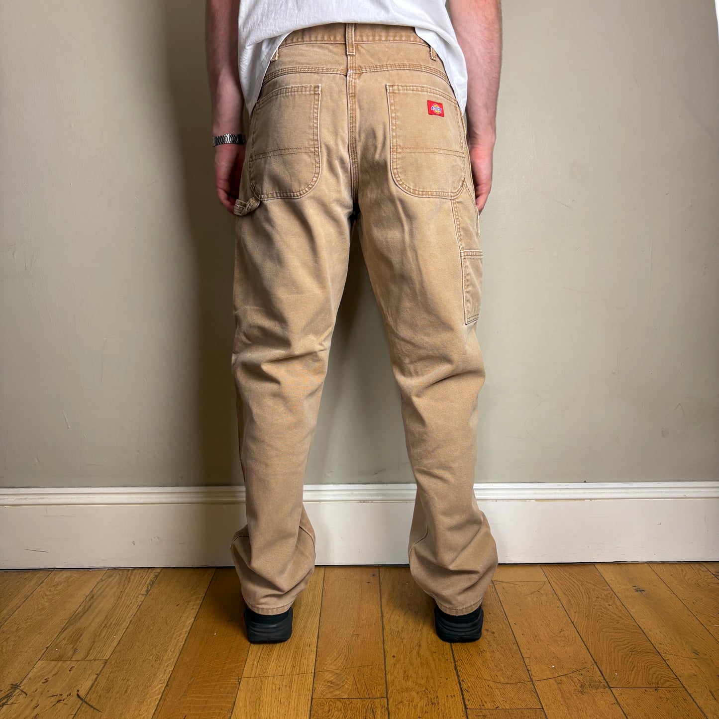 Vintage Dickies Brown Workwear Carpenter Baggy Trousers - 34L