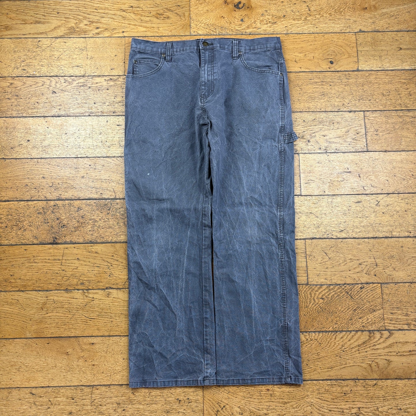 Dickies Grey Workwear Carpenter Baggy Trousers - 34