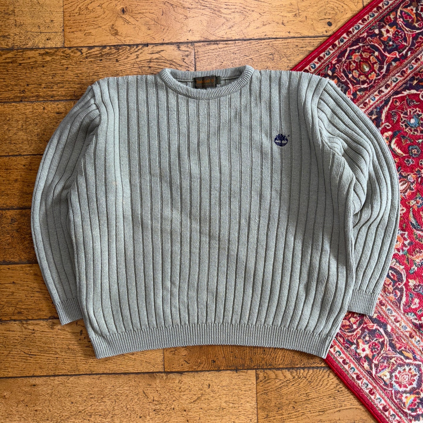 Vintage Timberland Green Fishermans Boxy Chunky Knit Jumper - L
