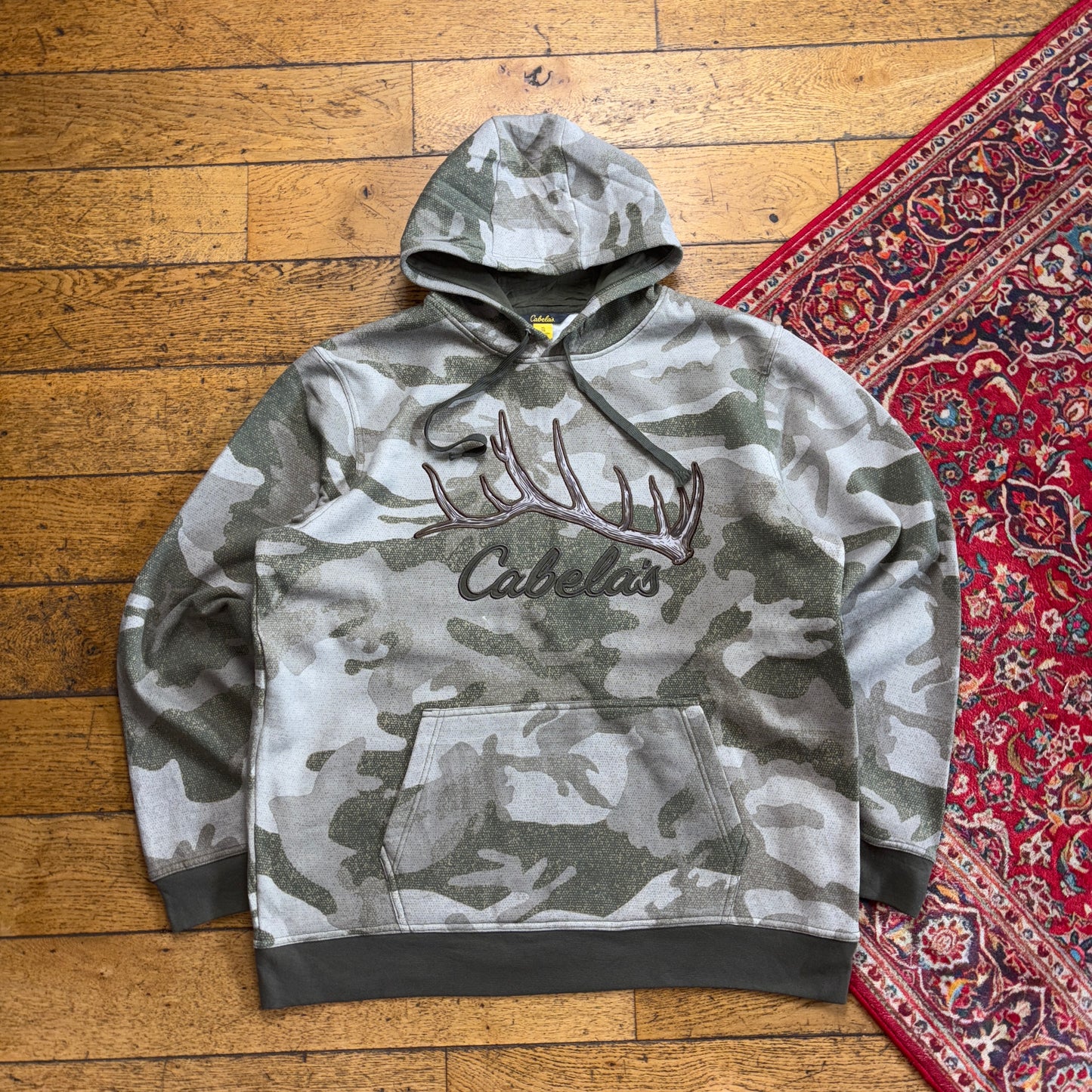 Vintage Realtree Camo Green Hoodie Sweatshirt - XL
