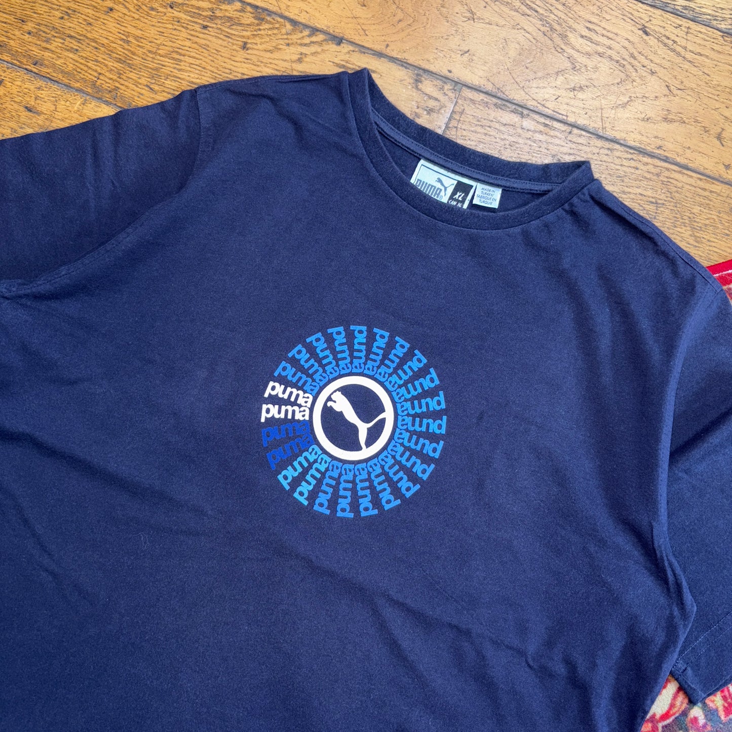 Vintage Puma Navy Graphic T-Shirt - L