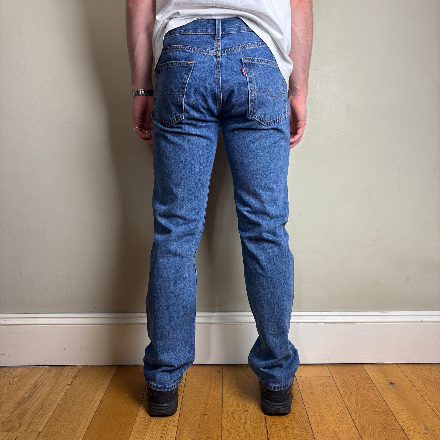 Vintage Levis 505 Straight Blue Denim Jeans - 33L
