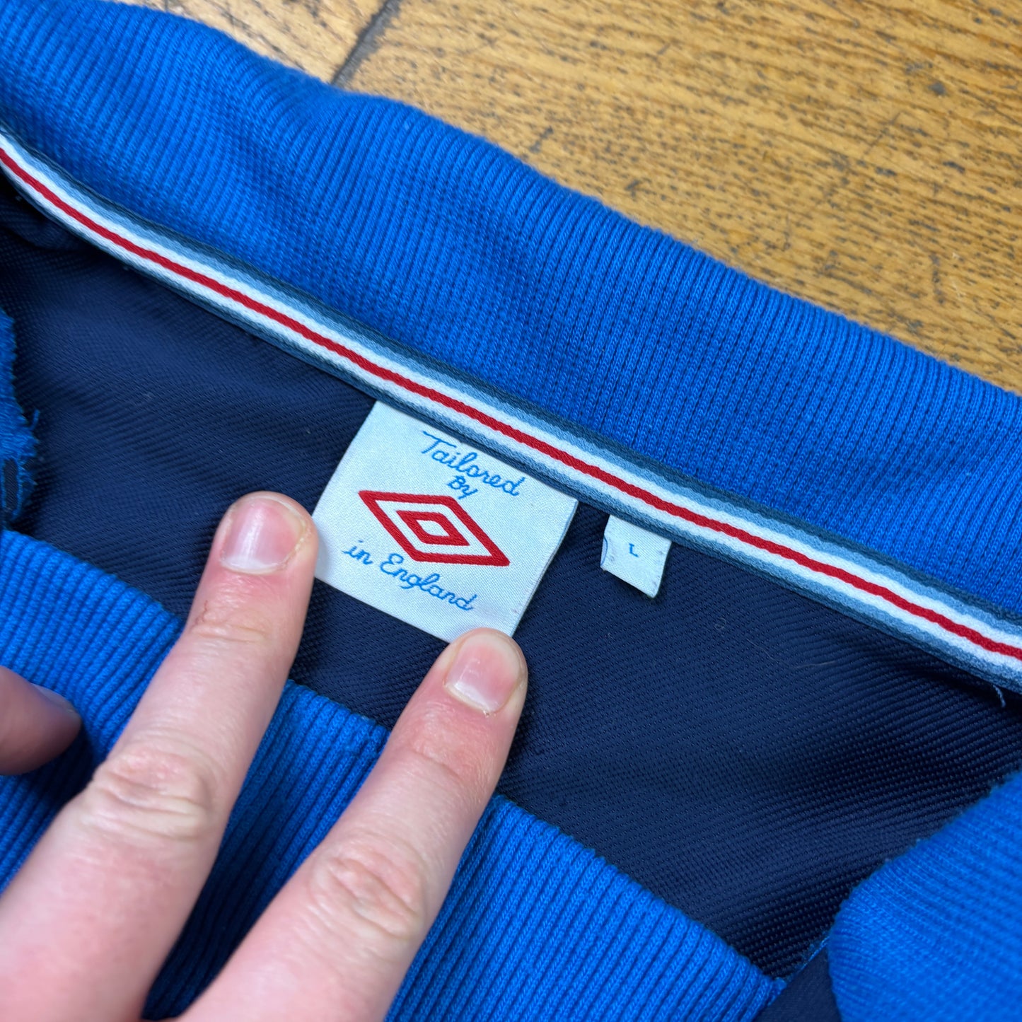 Vintage Umbro England Navy Training Football Tracksuit Windbreaker Jacket - L