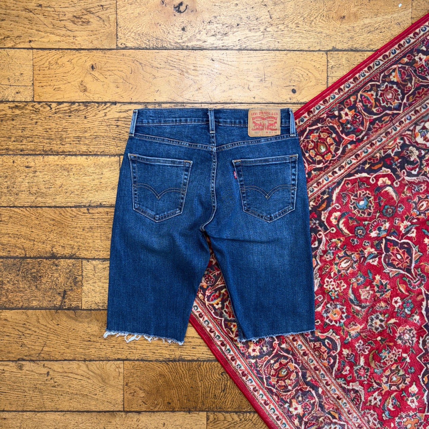 Vintage Levis 502 Straight Blue Denim Shorts - 29