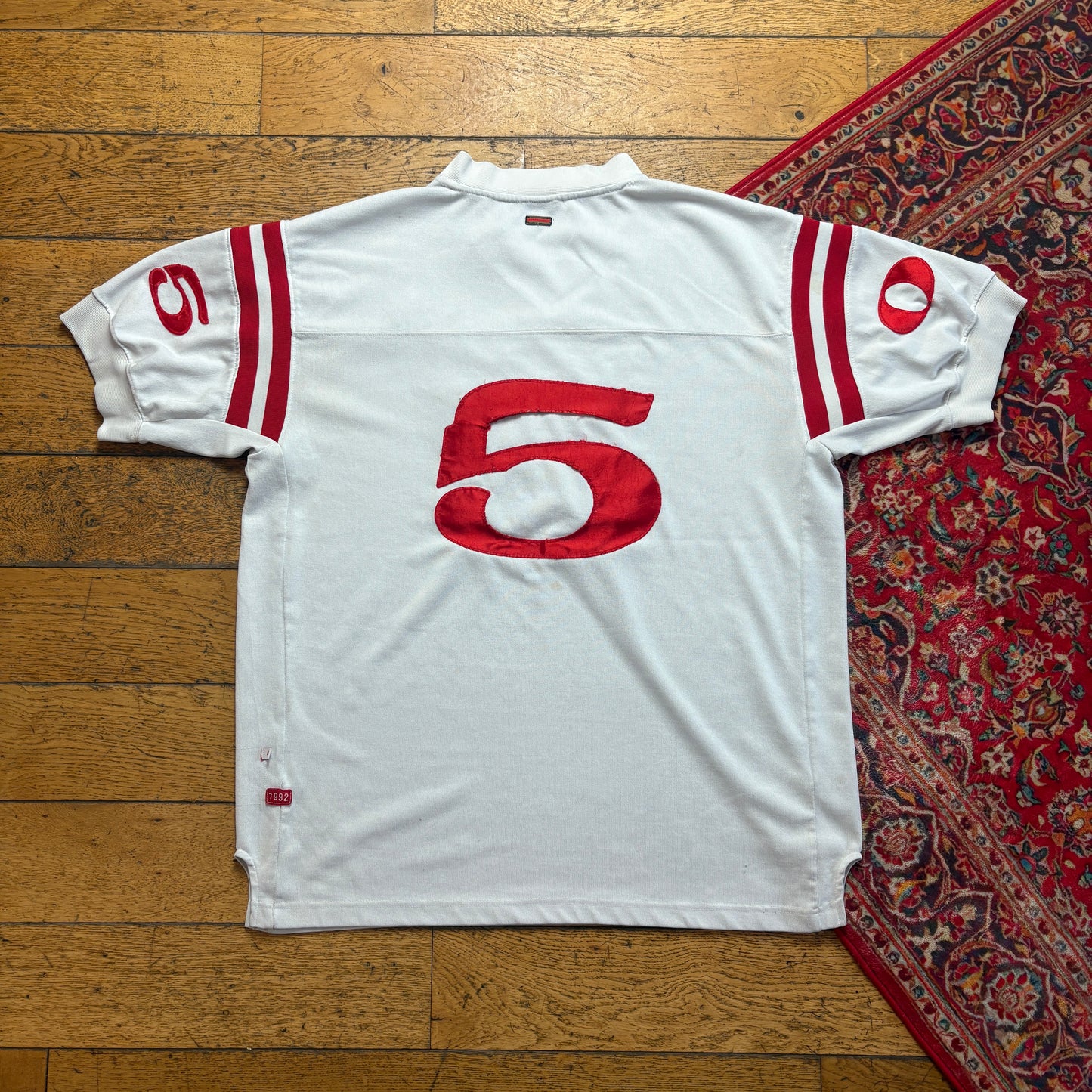 Vintage FUBU Embroidered Hip Hop White American Football Jersey - XL