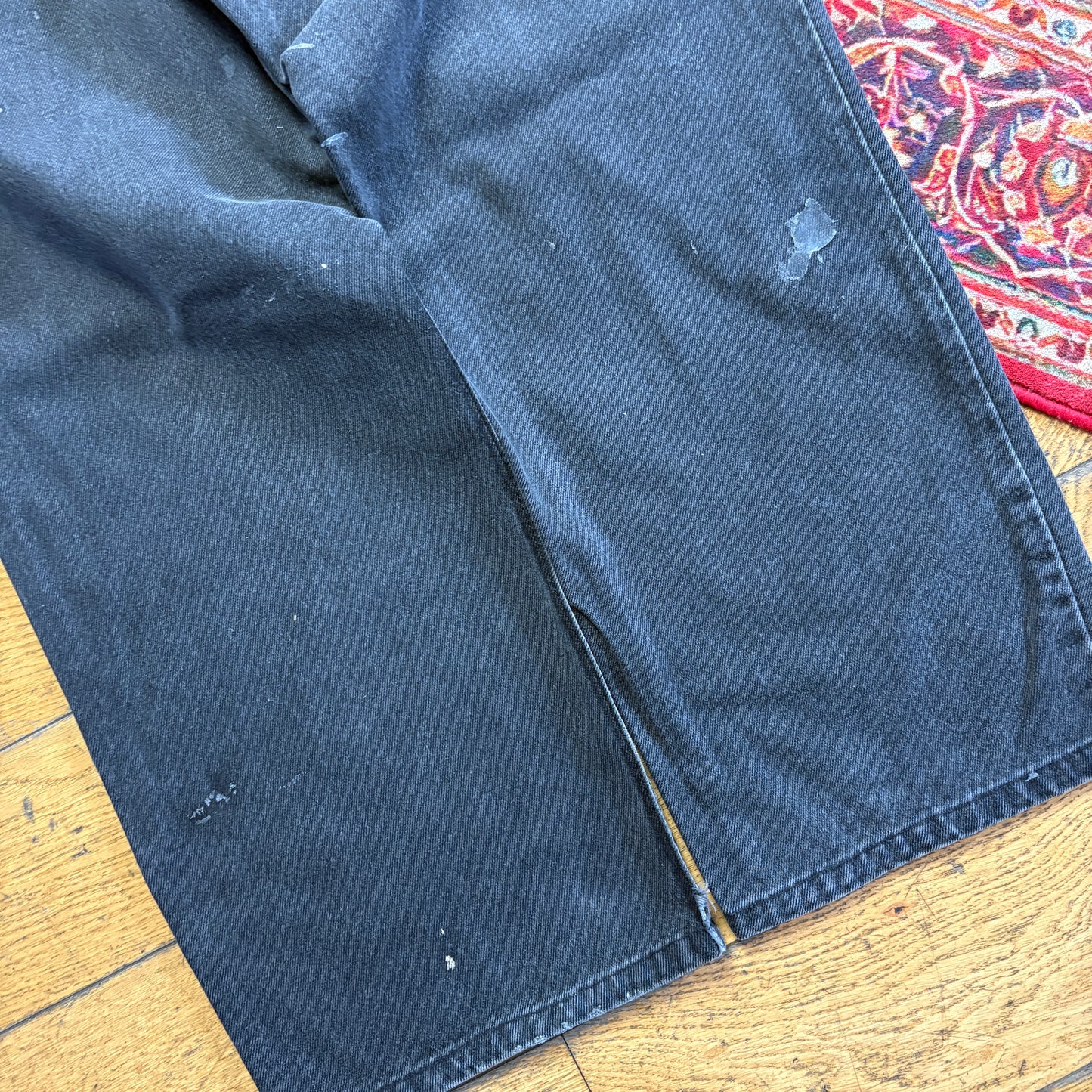 Vintage Levis 550 Baggy Black Denim Jeans - 36S