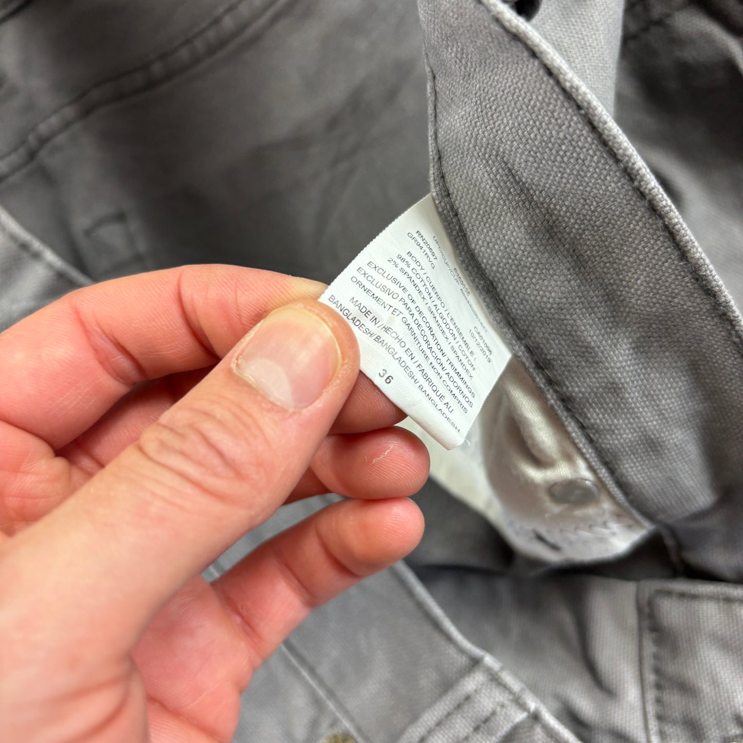 Vintage Dickies Workwear Carpenter Grey Baggy Shorts - 36