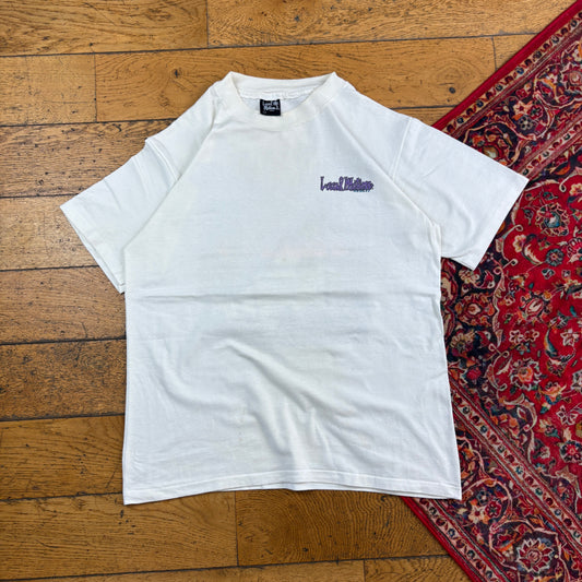 Vintage 90s Local Motion White Surfwear Single Stitch Graphic T-Shirt - S