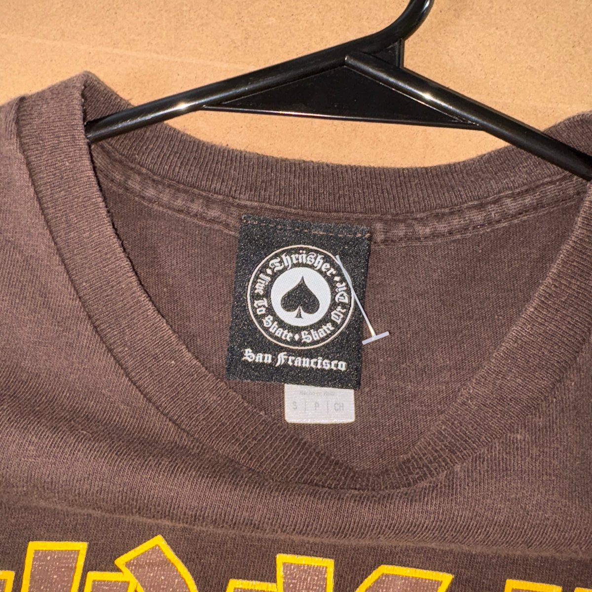 Thrasher Brown Skate Graphic T Shirt - XS