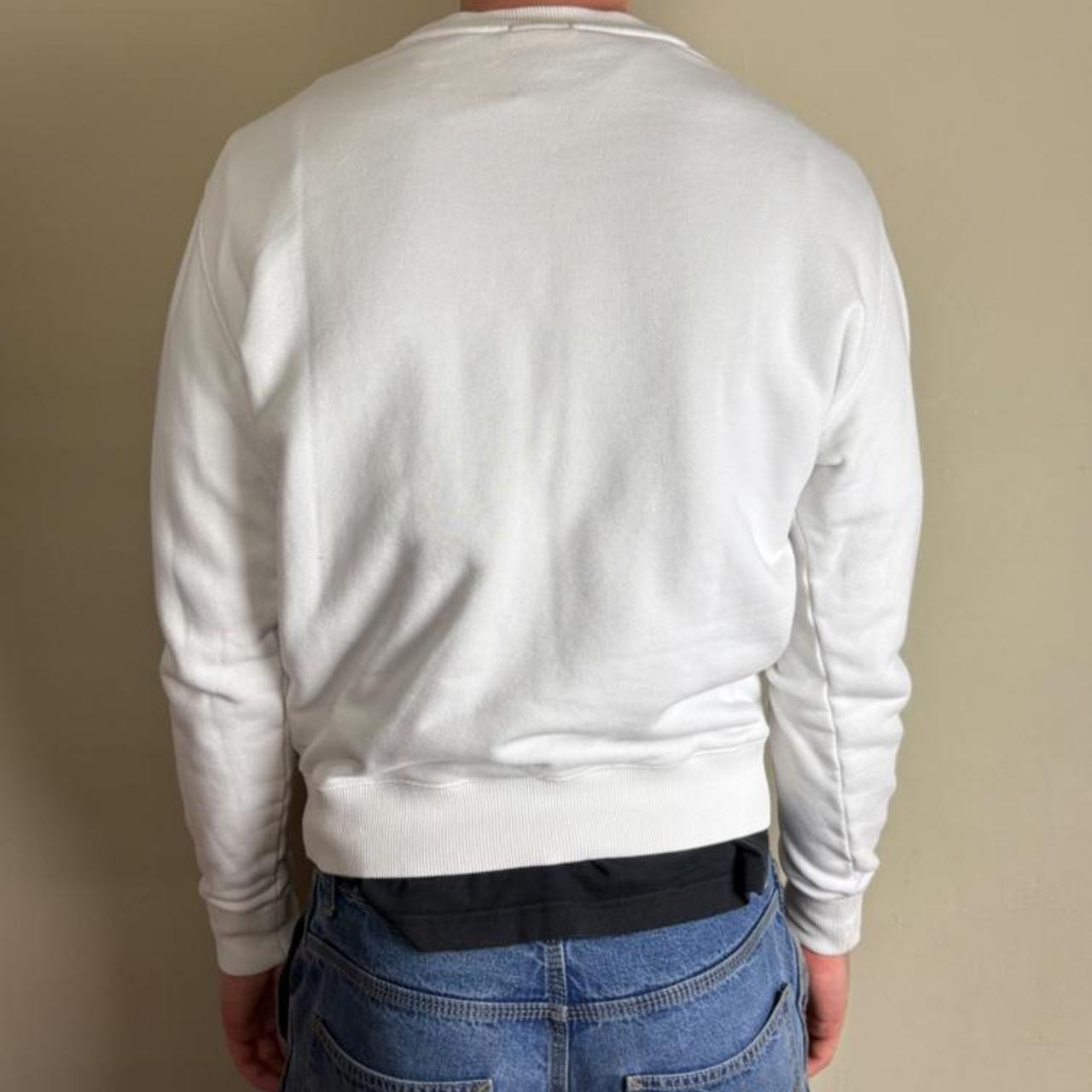 Vintage Lacoste White Tennis Wimbledon Embroidered Sweatshirt - M