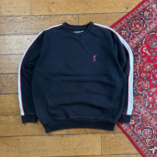 Vintage Yardsale Black YSL Spoof Embroidered Sweatshirt - M