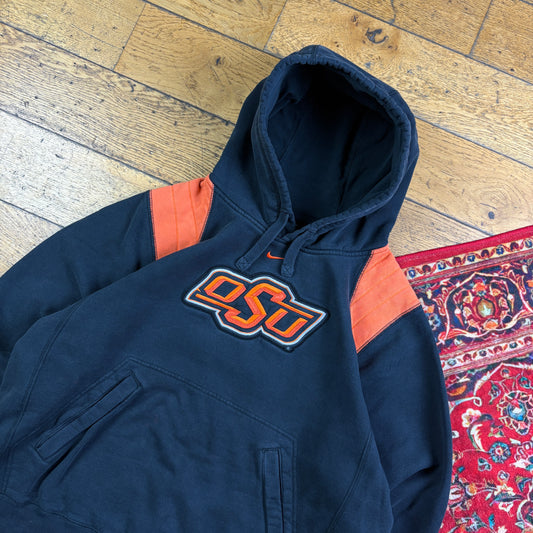Vintage Nike USA College Black Orange Embroidered Sweatshirt - M