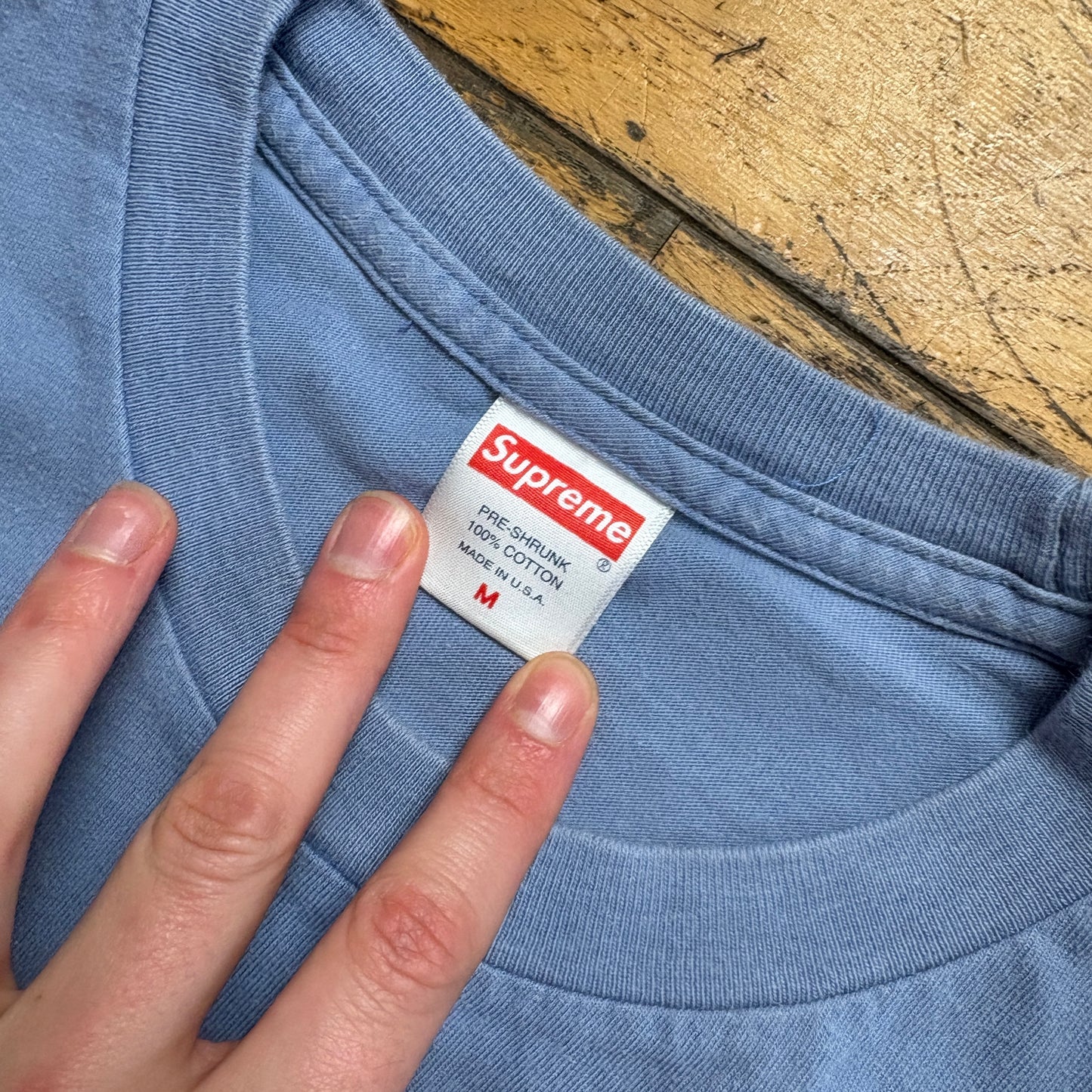 Vintage Supreme Blue Graphic T-Shirt - M