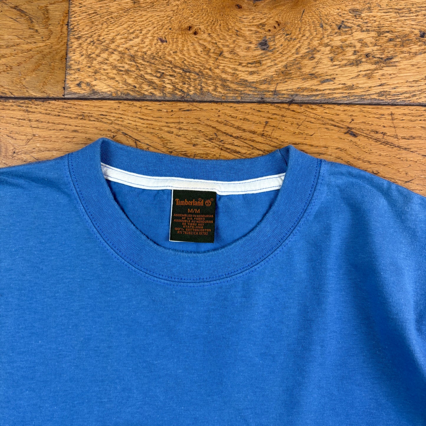 Vintage Timberland Blue Blank Embroidered T-Shirt - M