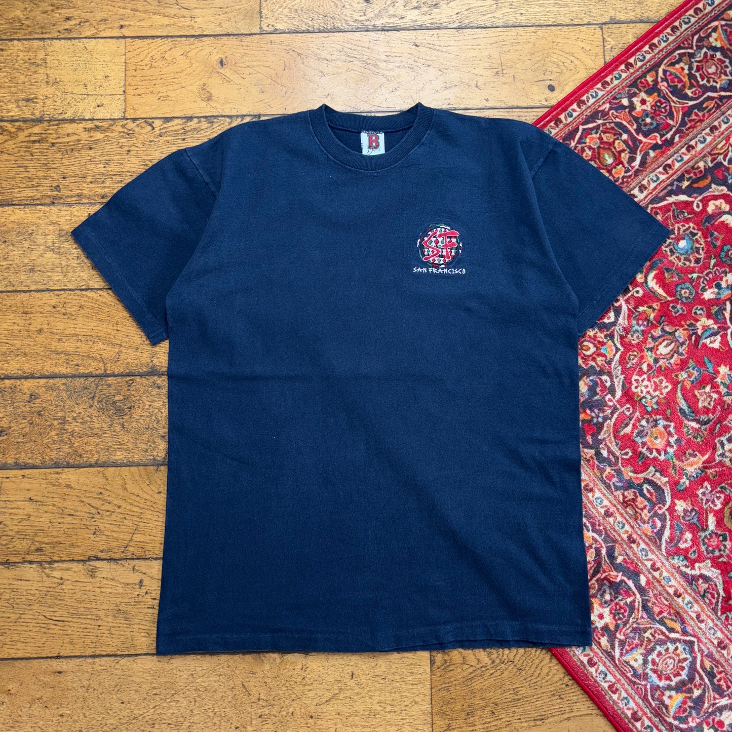 Vintage 90s San Francisco Navy Embroidered Single Stitch Graphic T-Shirt - L