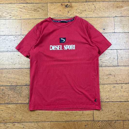 Vintage Diesel Red Graphic T-Shirt - S